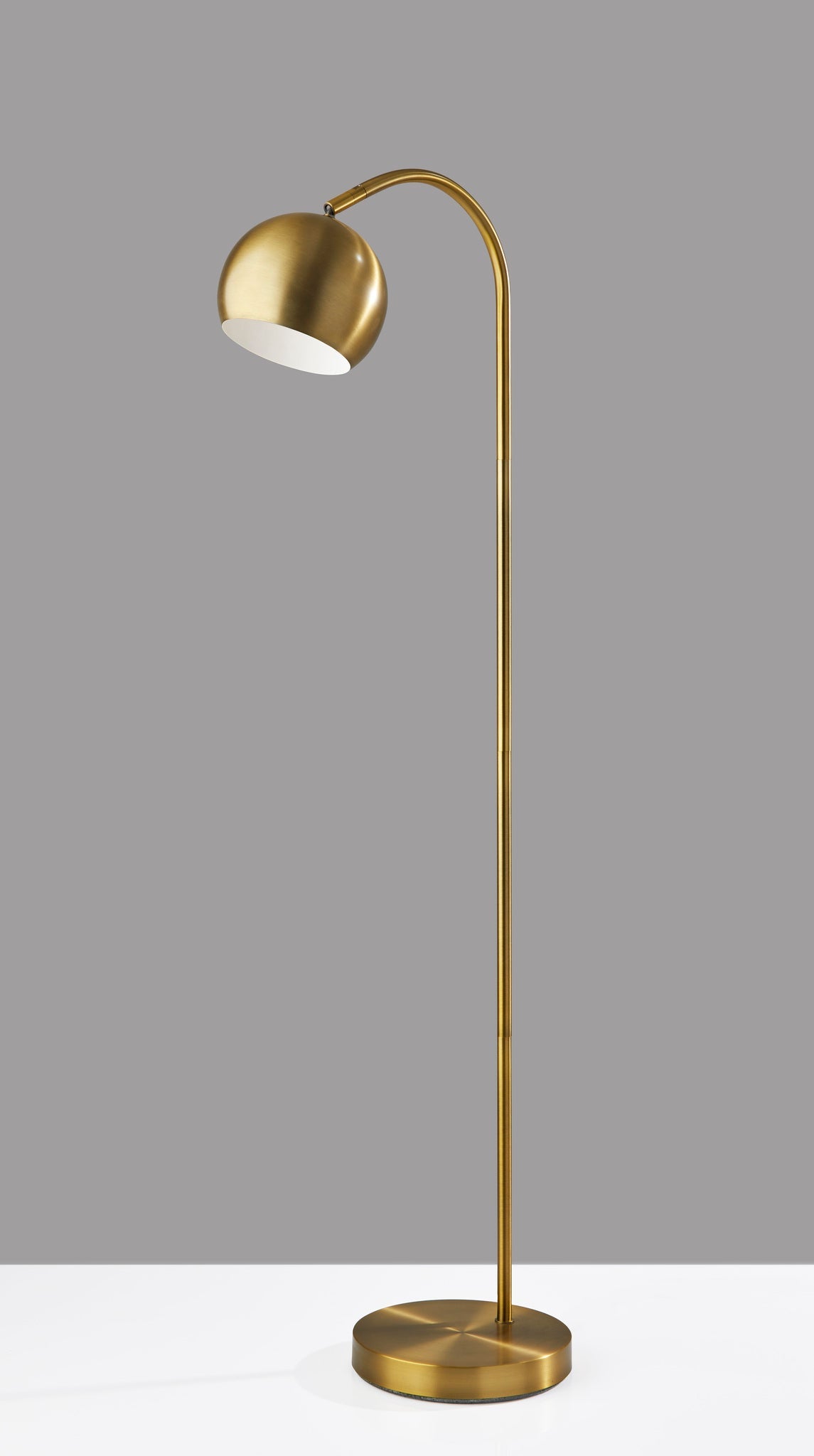 Emerson Arched Floor Lamp - Brass Globe 8"-Lighting-DECOROLALA