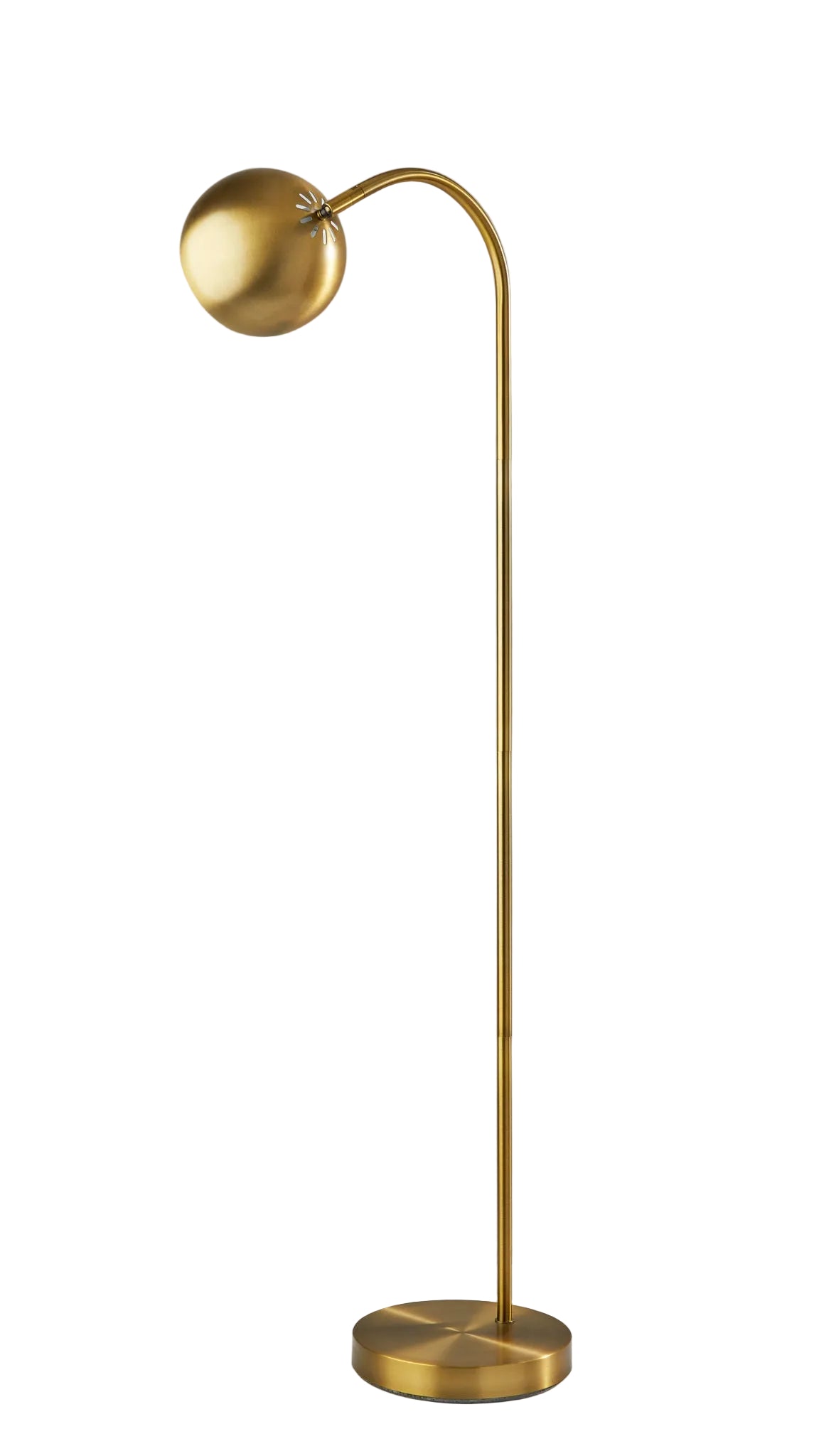 Emerson Arched Floor Lamp - Brass Globe 8"-Lighting-DECOROLALA