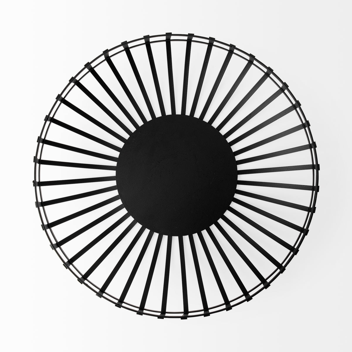 Emilio Set of 2 Black Metal Slated Bowls-Bowls-DECOROLALA