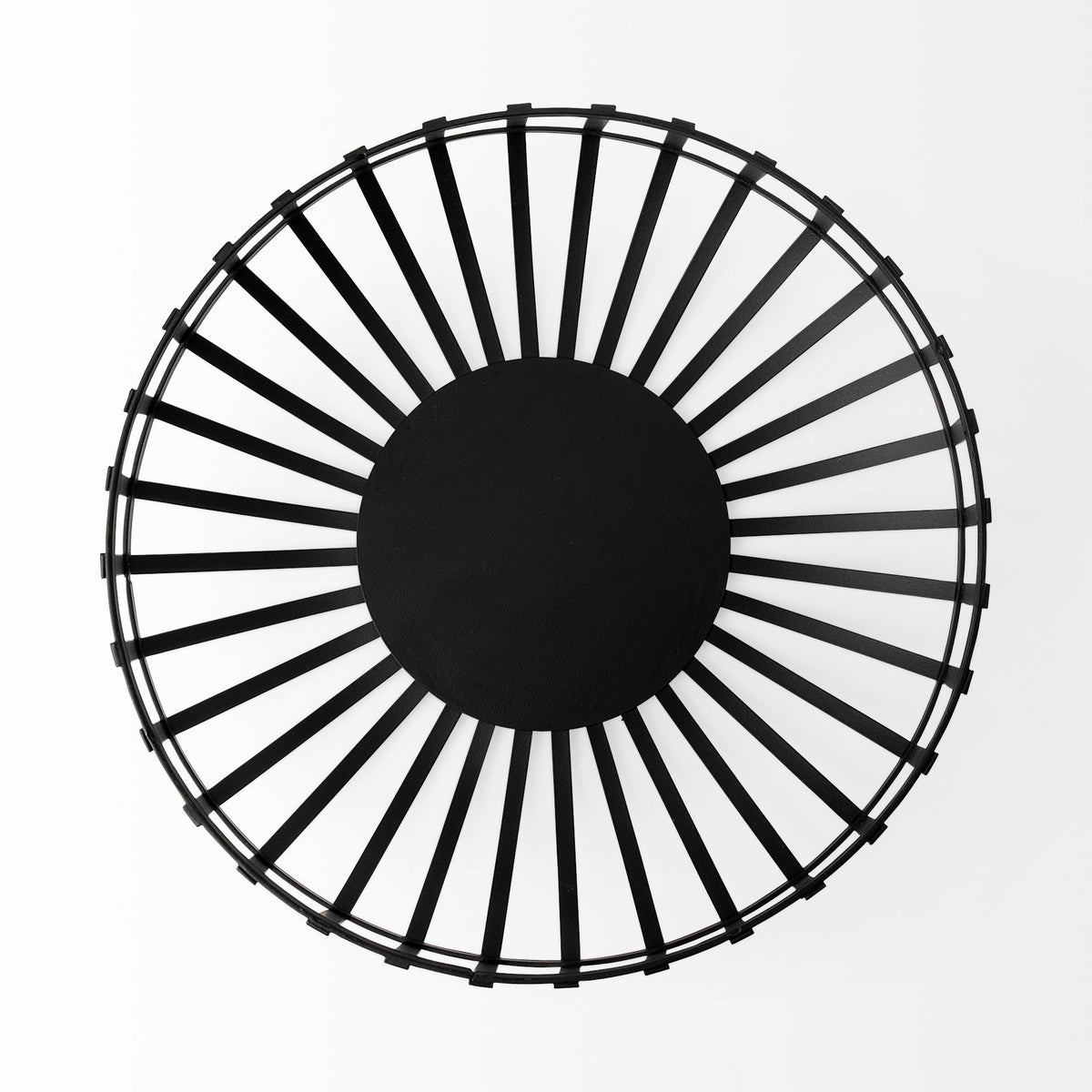 Emilio Set of 2 Black Metal Slated Bowls-Bowls-DECOROLALA