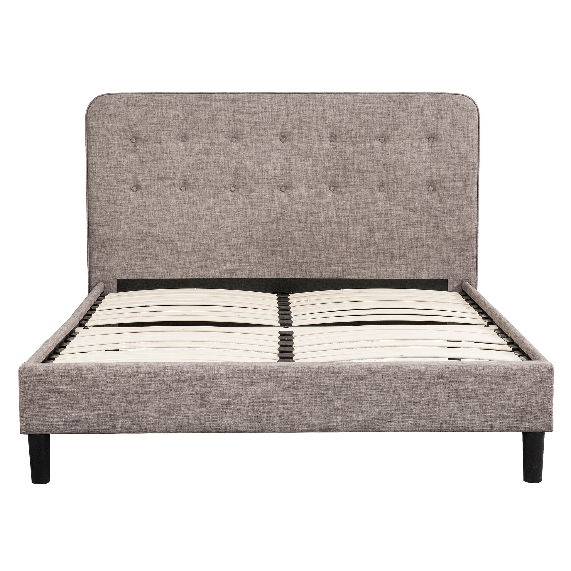 Emma Upholstered Button Tufted Platform Bed-Bedroom-DECOROLALA