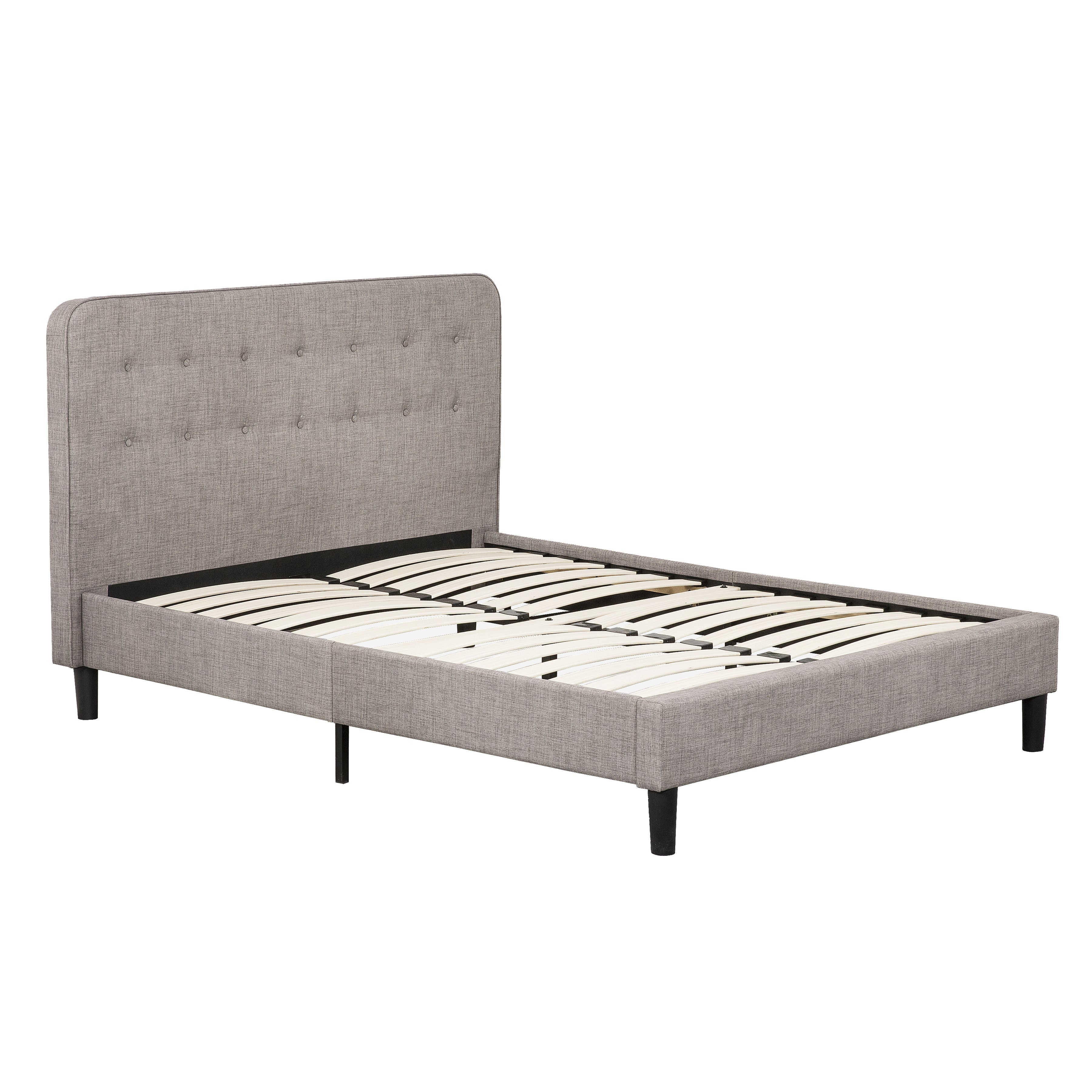 Emma Upholstered Button Tufted Platform Bed-Bedroom-DECOROLALA