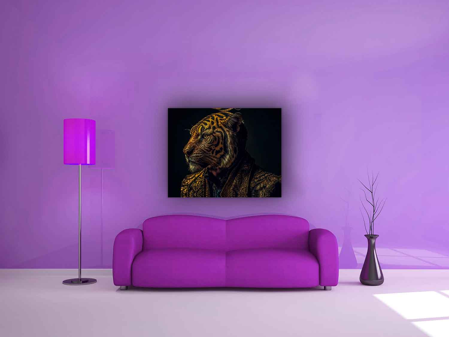 Emperor Tiger Canvas Wall Art 48x36-Wall Art-DECOROLALA