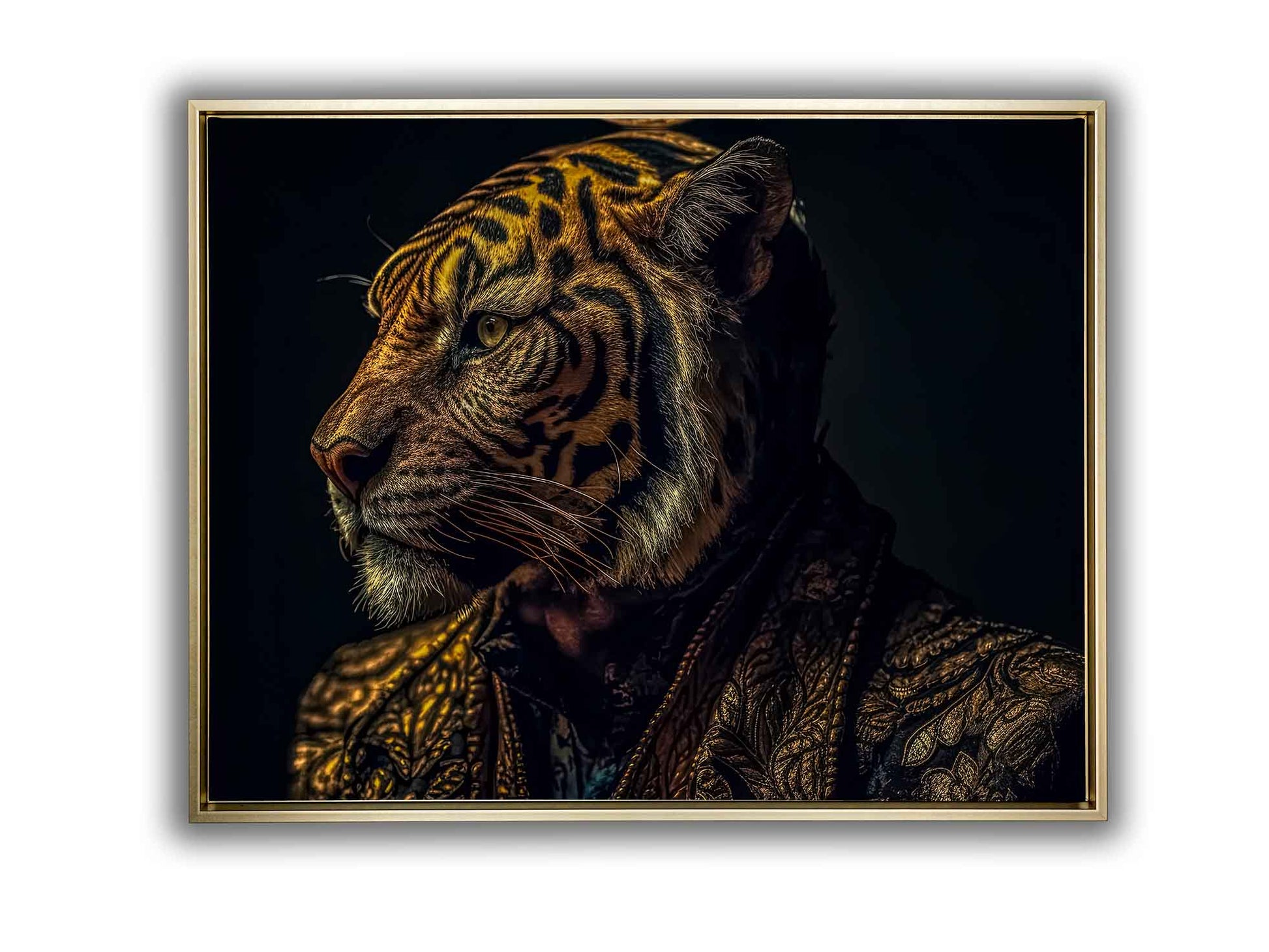 Emperor Tiger Canvas Wall Art 48x36-Wall Art-DECOROLALA