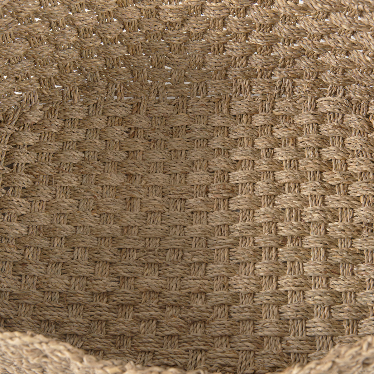 Emra Light Brown Seagrass Baskets - Set of 3-Decorative Baskets-DECOROLALA