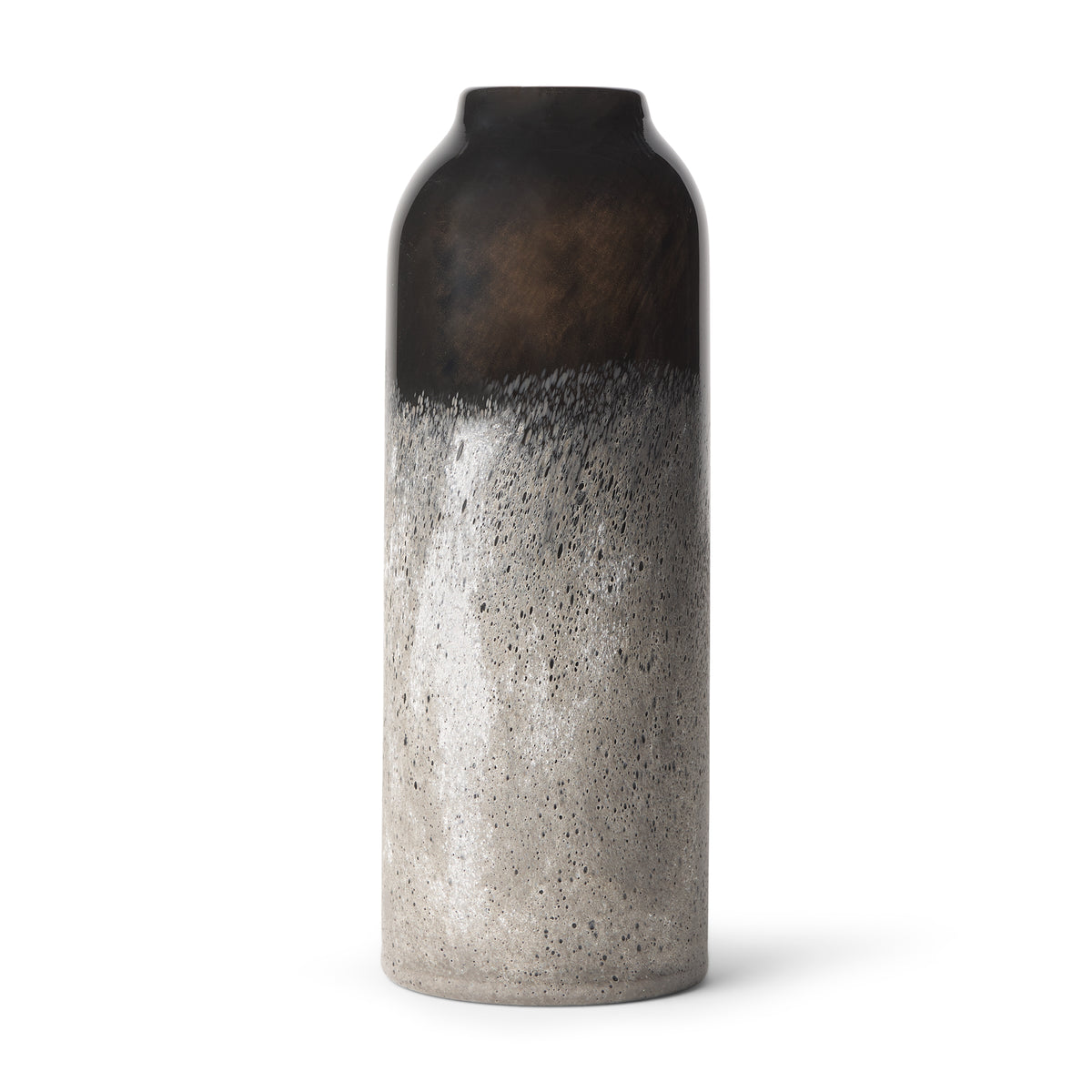 Emu Tall Black w/ Gray Vase-Vase-DECOROLALA