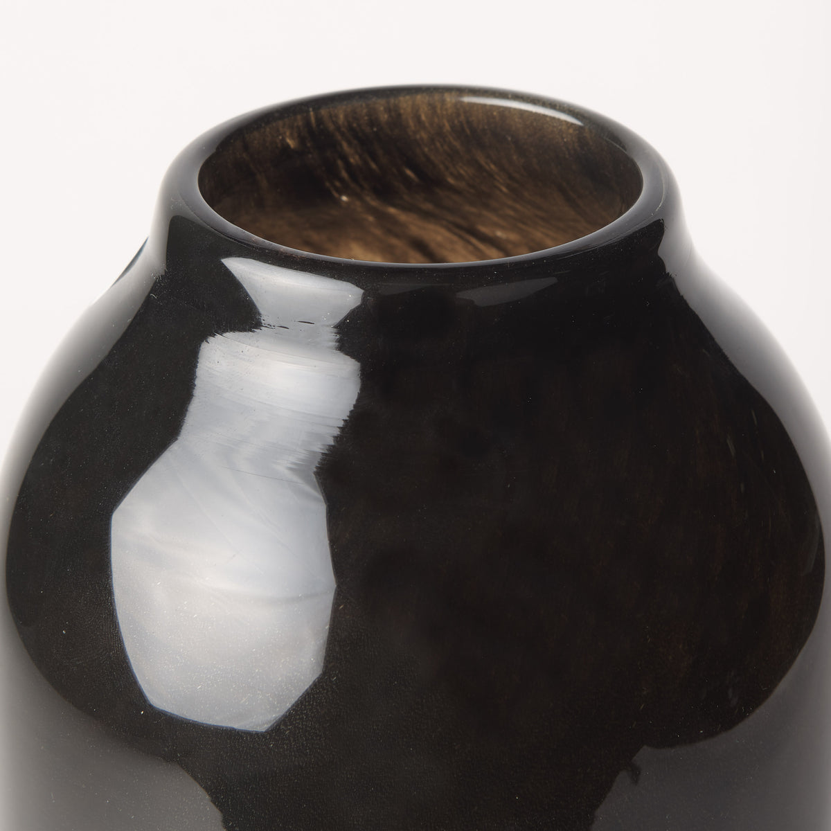 Emu Tall Black w/ Gray Vase-Vase-DECOROLALA