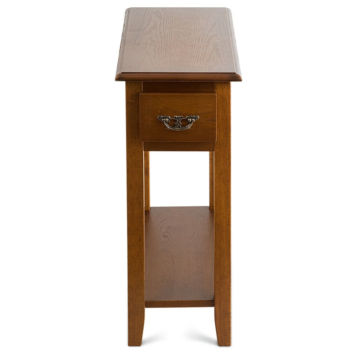 End Table Bedside Sofa End Table Narrow Nightstand with Wooden Legs-End & Side Tables-DECOROLALA