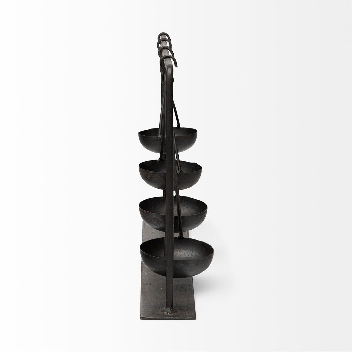 Enos Black Metal 4-Bowl Ancient Spice Market Decorative Display-Objects-DECOROLALA