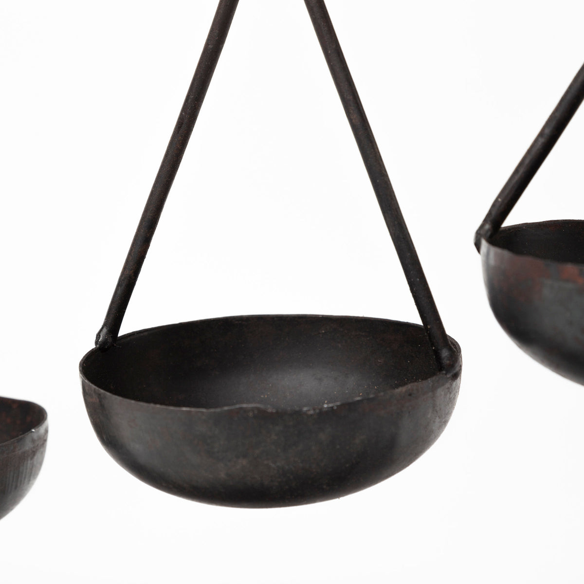 Enos Black Metal 4-Bowl Ancient Spice Market Decorative Display-Objects-DECOROLALA