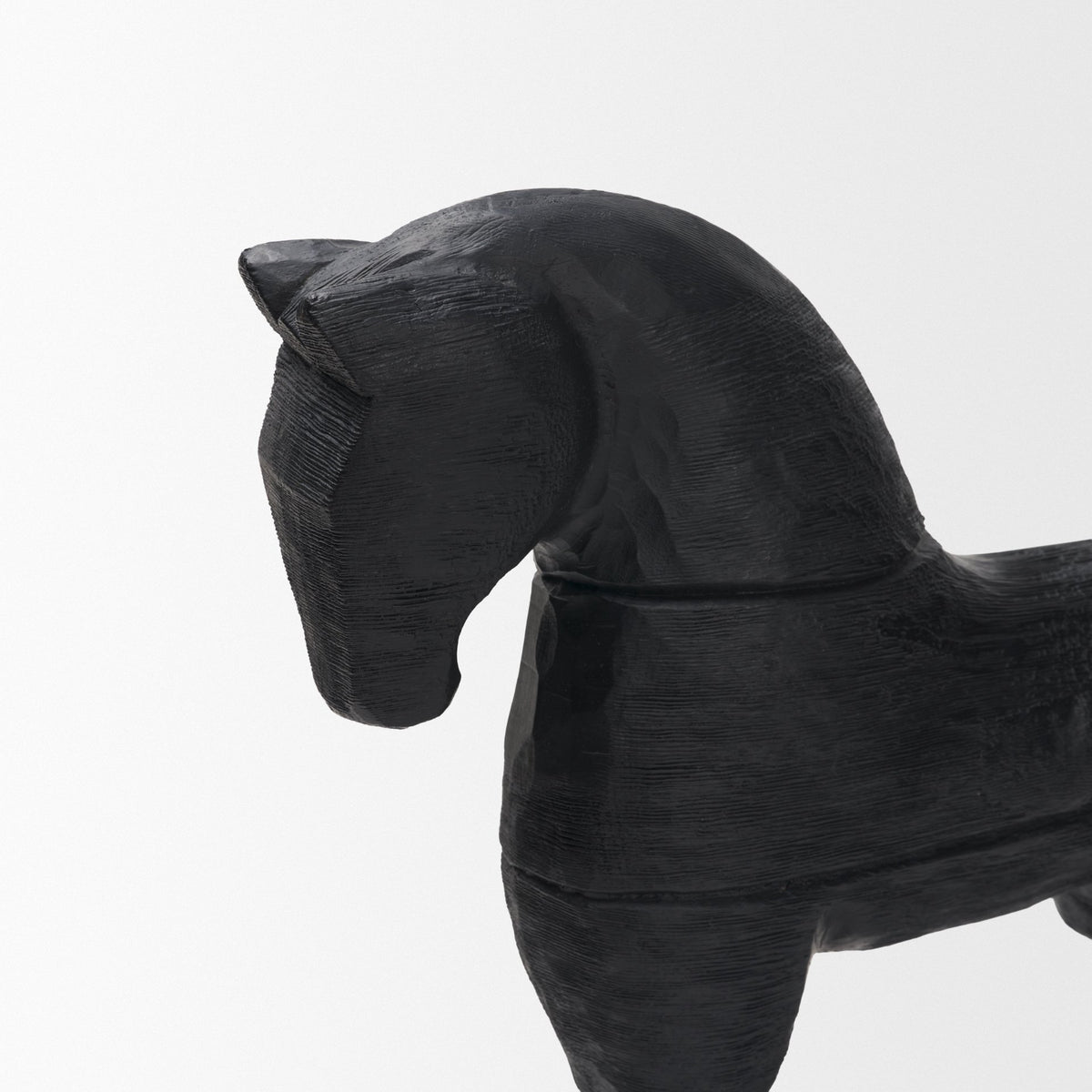Equus Black Wooden Horse Decorative Object-Objects-DECOROLALA