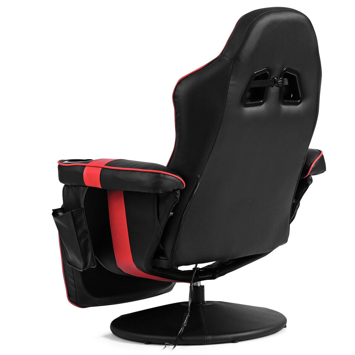 Ergonomic High Back Massage Gaming Chair Gaming Recliner with Pillow-Red-Gaming Chairs-DECOROLALA