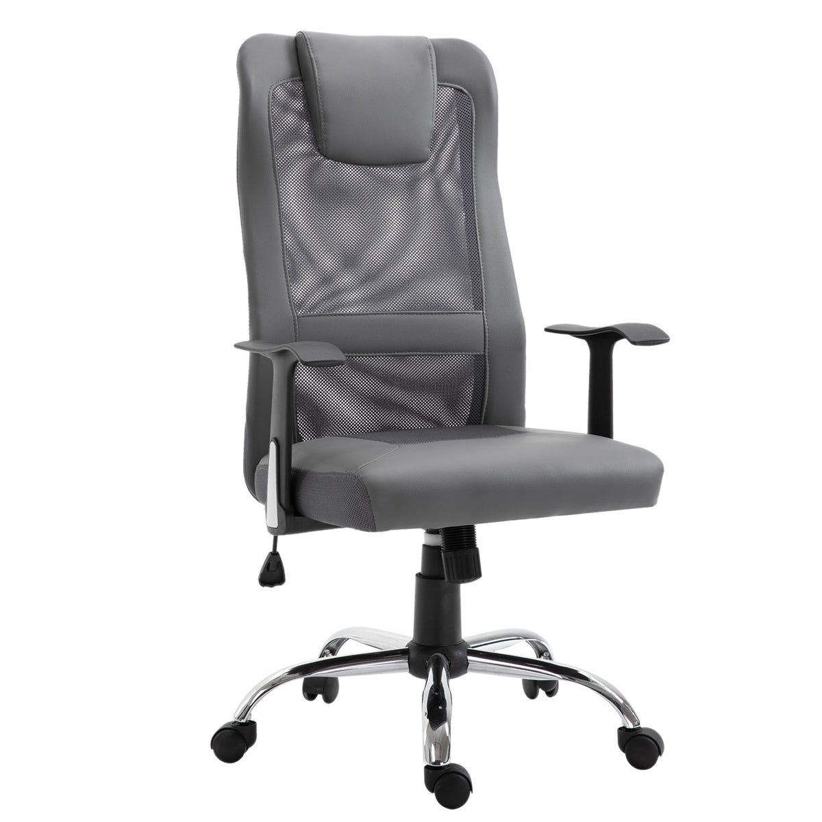 Ergonomic High Back Mesh Office Chair - Grey-Office Products > Office Furniture > Office Chairs > Task Chairs-DECOROLALA