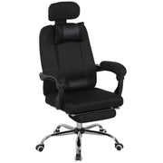 Ergonomic Executive High Back Office Chair with Footrest, Lumbar Support, Black-Office Products > Office Furniture > Office Chairs > Executive & Manager Chairs-DECOROLALA