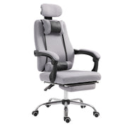 Ergonomic Mesh Executive Office Chair with Footrest - Grey-Office Products > Office Furniture > Office Chairs > Executive & Manager Chairs-DECOROLALA