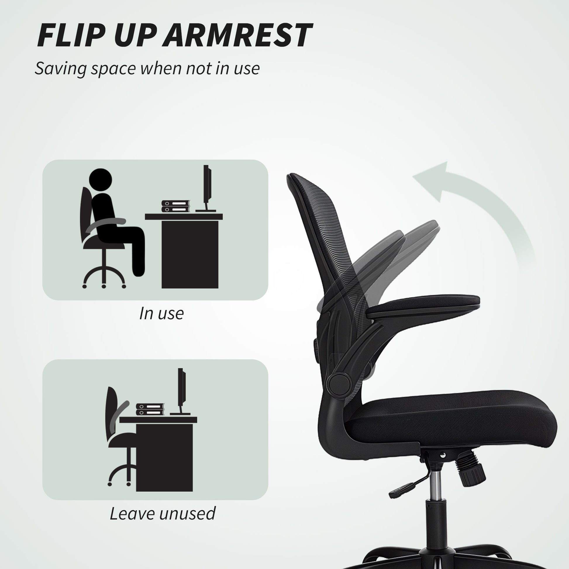 Ergonomic Mesh Office Chair - 4D Lumbar Support Black-Office Products > Office Furniture > Office Chairs > Task Chairs-DECOROLALA