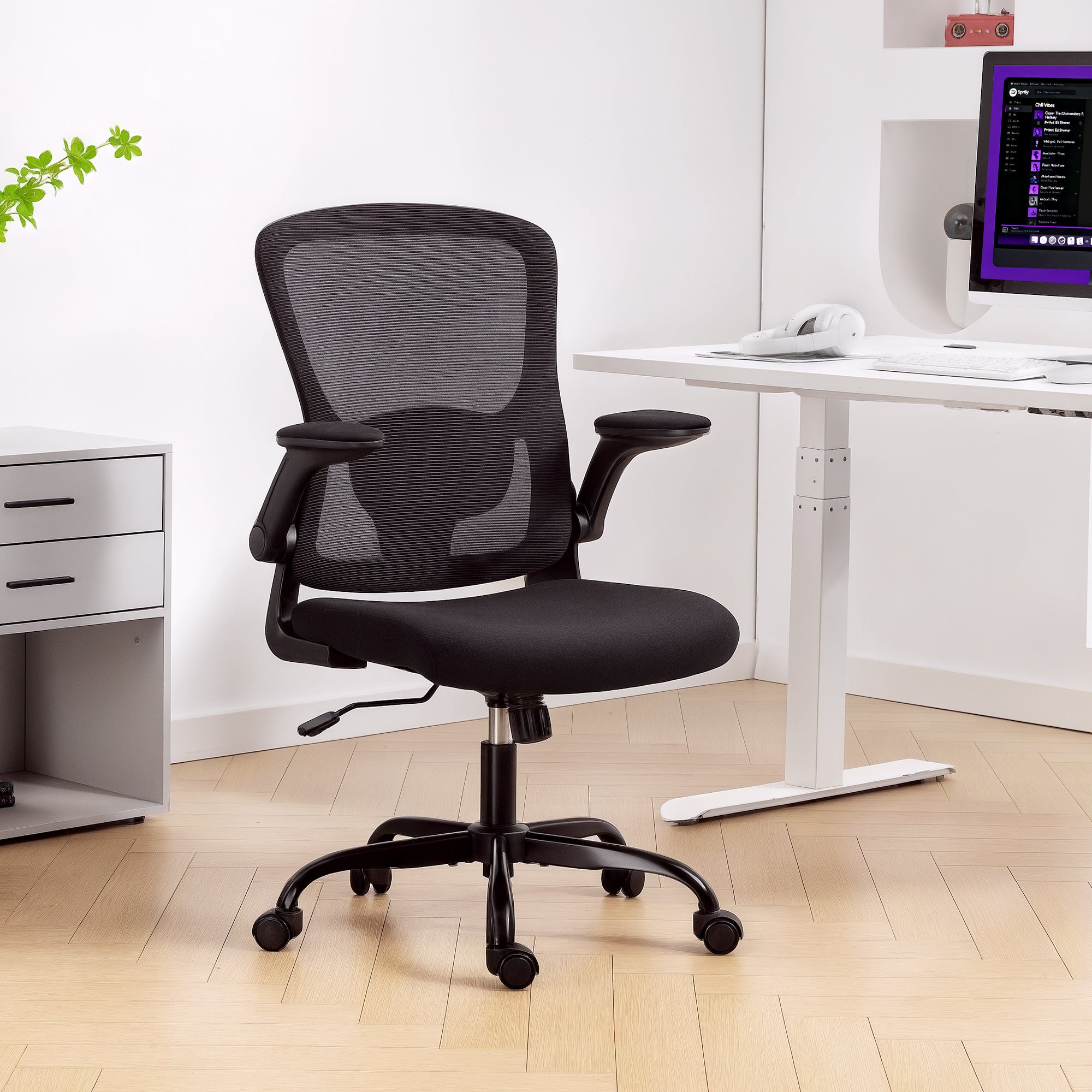 Ergonomic Mesh Office Chair - 4D Lumbar Support Black-Office Products > Office Furniture > Office Chairs > Task Chairs-DECOROLALA