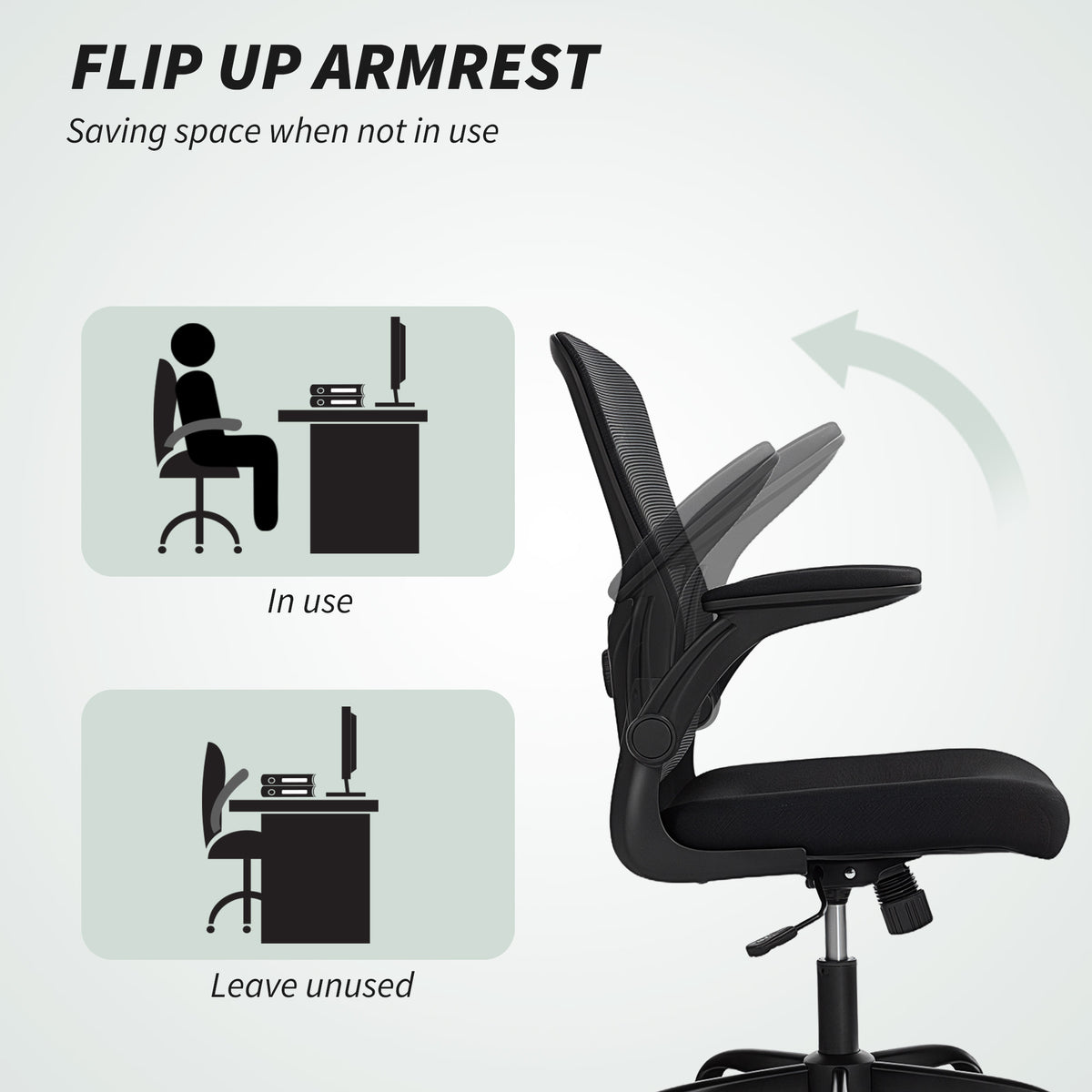 Ergonomic Mesh Office Chair - 4D Lumbar Support Black-Task Chairs-DECOROLALA