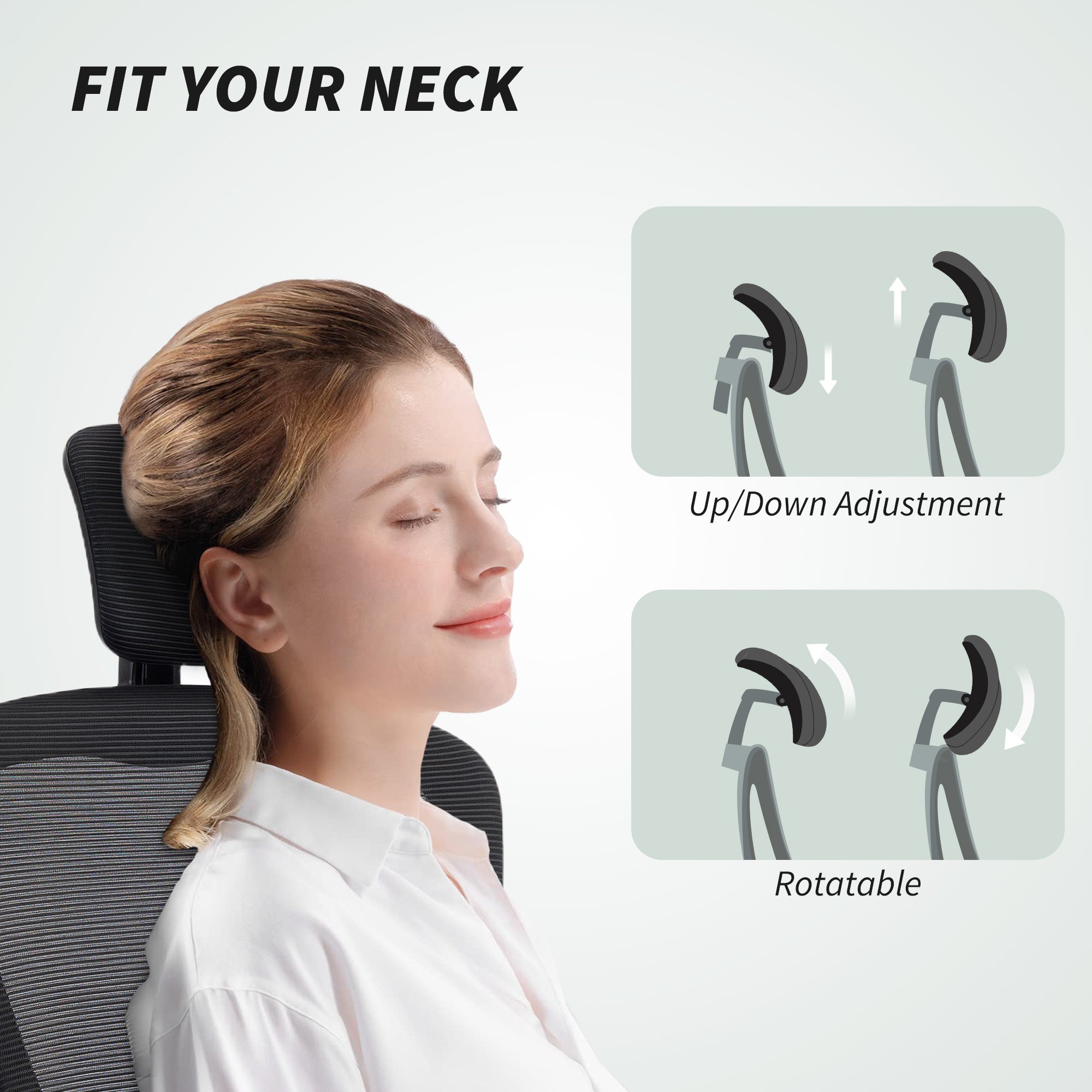 Ergonomic Mesh Office Chair - Black with Flip-Up Arms-Office Products > Office Furniture > Office Chairs > Task Chairs-DECOROLALA