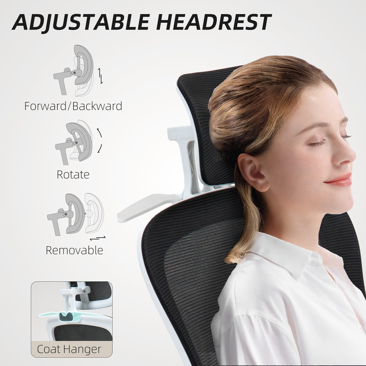 Ergonomic Mesh Office Chair - Black with Flip-up Arms-Office Products > Office Furniture > Office Chairs-DECOROLALA