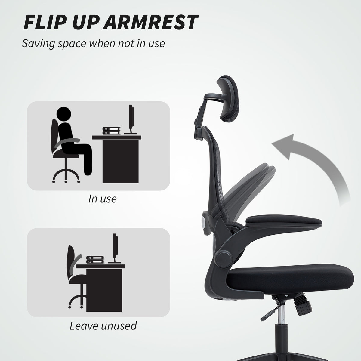 Ergonomic Mesh Office Chair - High Back Black Desk Chair-Office Products > Office Furniture > Office Chairs > Task Chairs-DECOROLALA