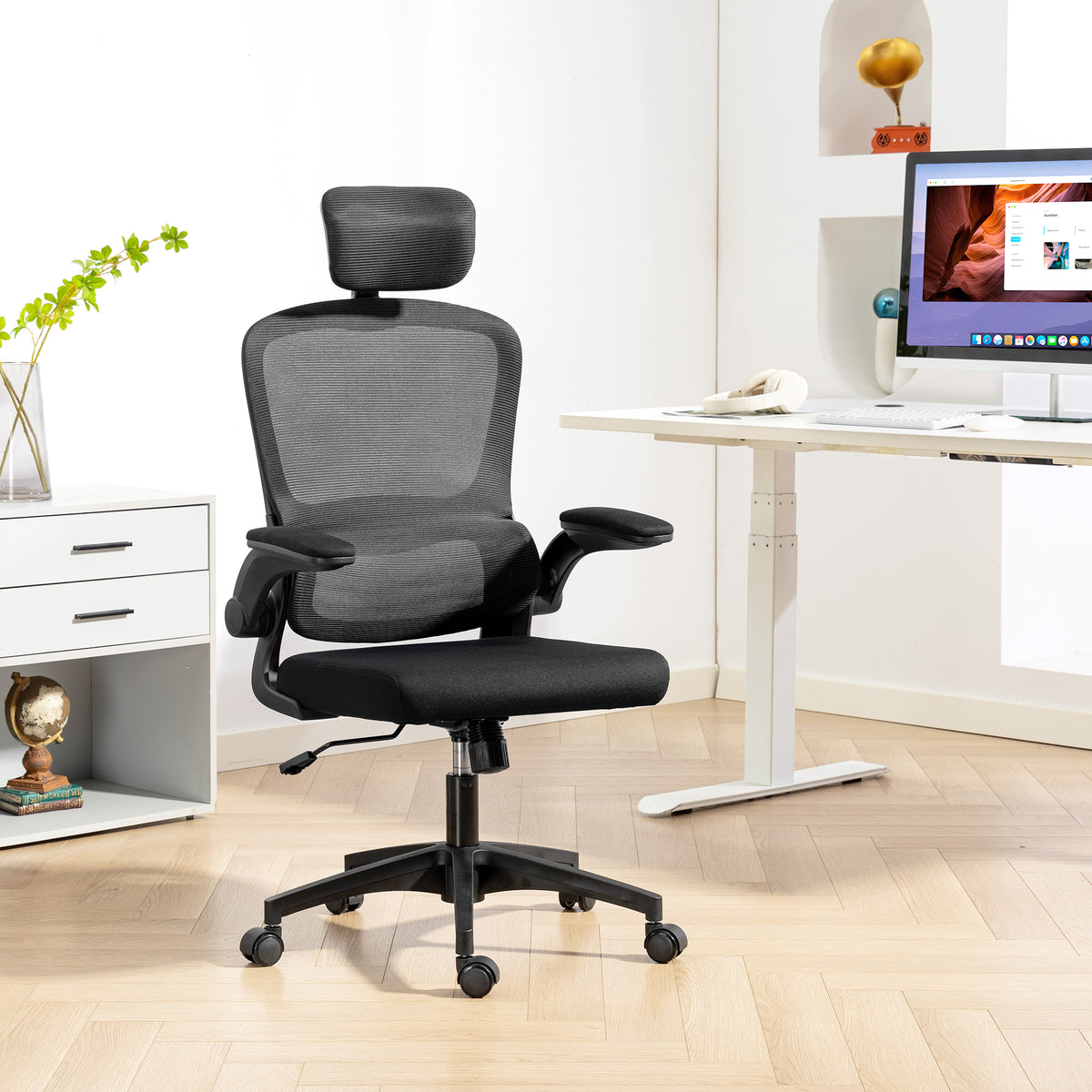 Ergonomic Mesh Office Chair - High Back Black Desk Chair-Office Products > Office Furniture > Office Chairs > Task Chairs-DECOROLALA