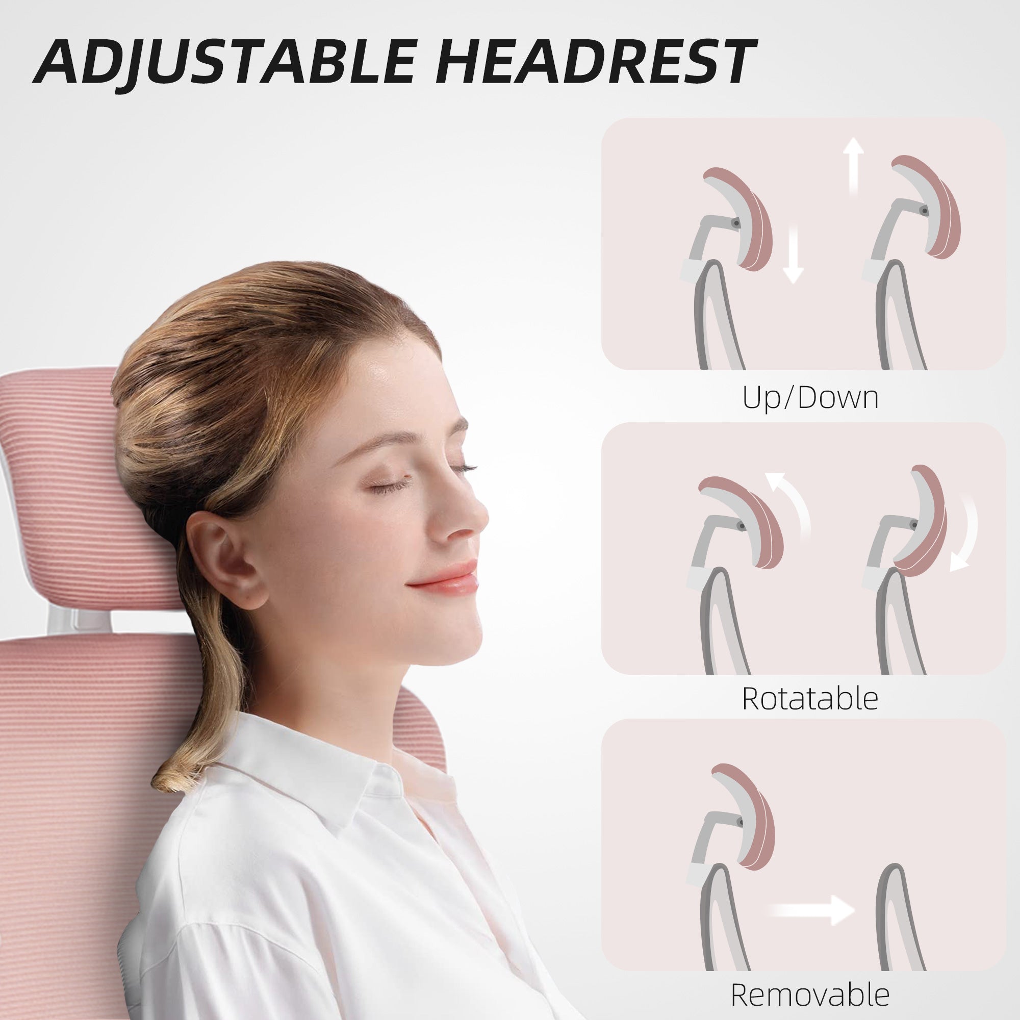 Ergonomic Mesh Office Chair - High Back Pink Desk Chair-Office Products > Office Furniture > Office Chairs > Task Chairs-DECOROLALA