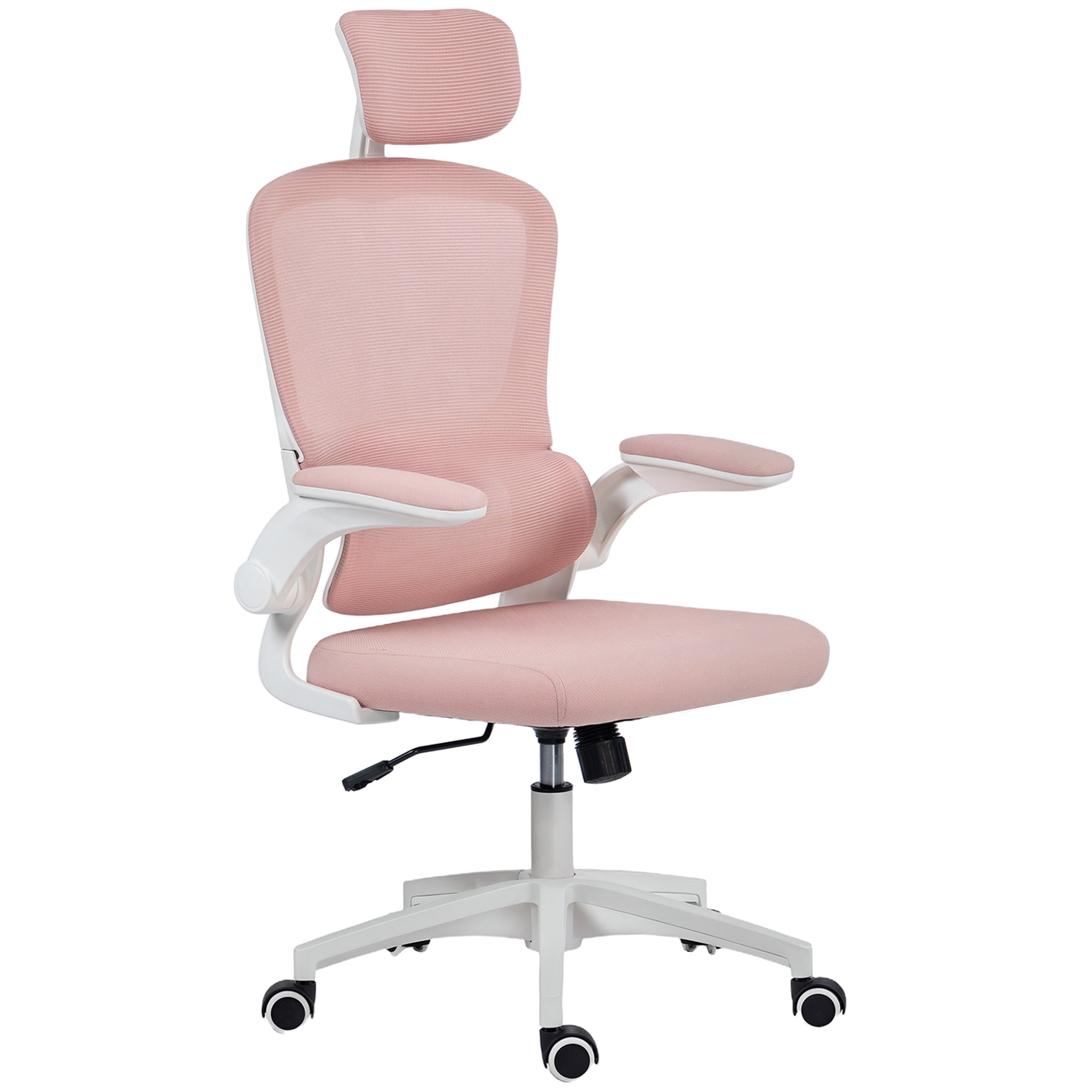 Ergonomic Mesh Office Chair - High Back Pink Desk Chair-Office Products > Office Furniture > Office Chairs > Task Chairs-DECOROLALA