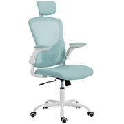 Ergonomic Mesh Office Chair - Light Green with Flip-up Arms-Office Products > Office Furniture > Office Chairs > Task Chairs-DECOROLALA