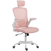 Ergonomic Mesh Office Chair - Pink with Flip-Up Arms-Office Products > Office Furniture > Office Chairs > Task Chairs-DECOROLALA