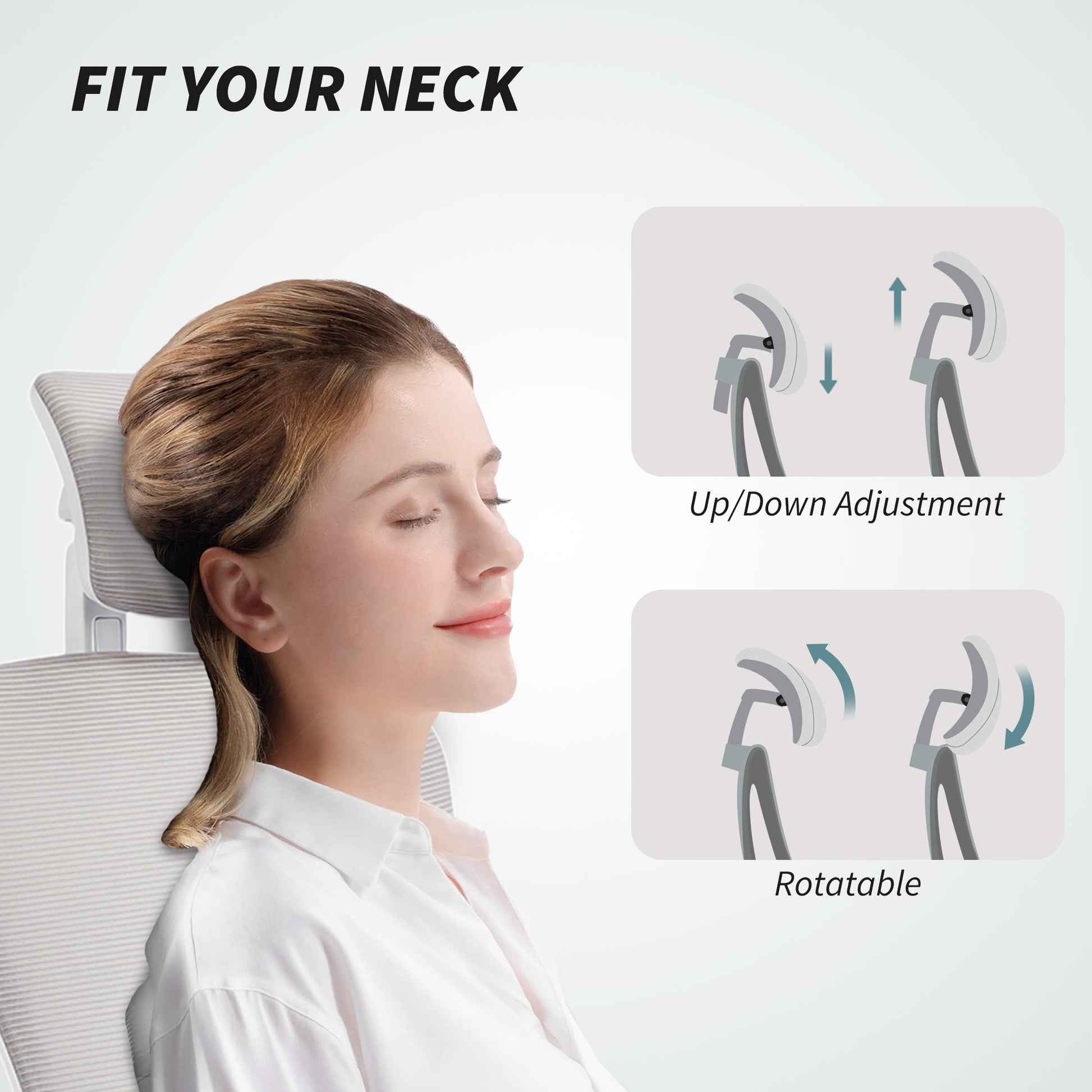 Ergonomic Mesh Office Chair with 4D Lumbar Support - Grey-Office Products > Office Furniture > Office Chairs > Task Chairs-DECOROLALA