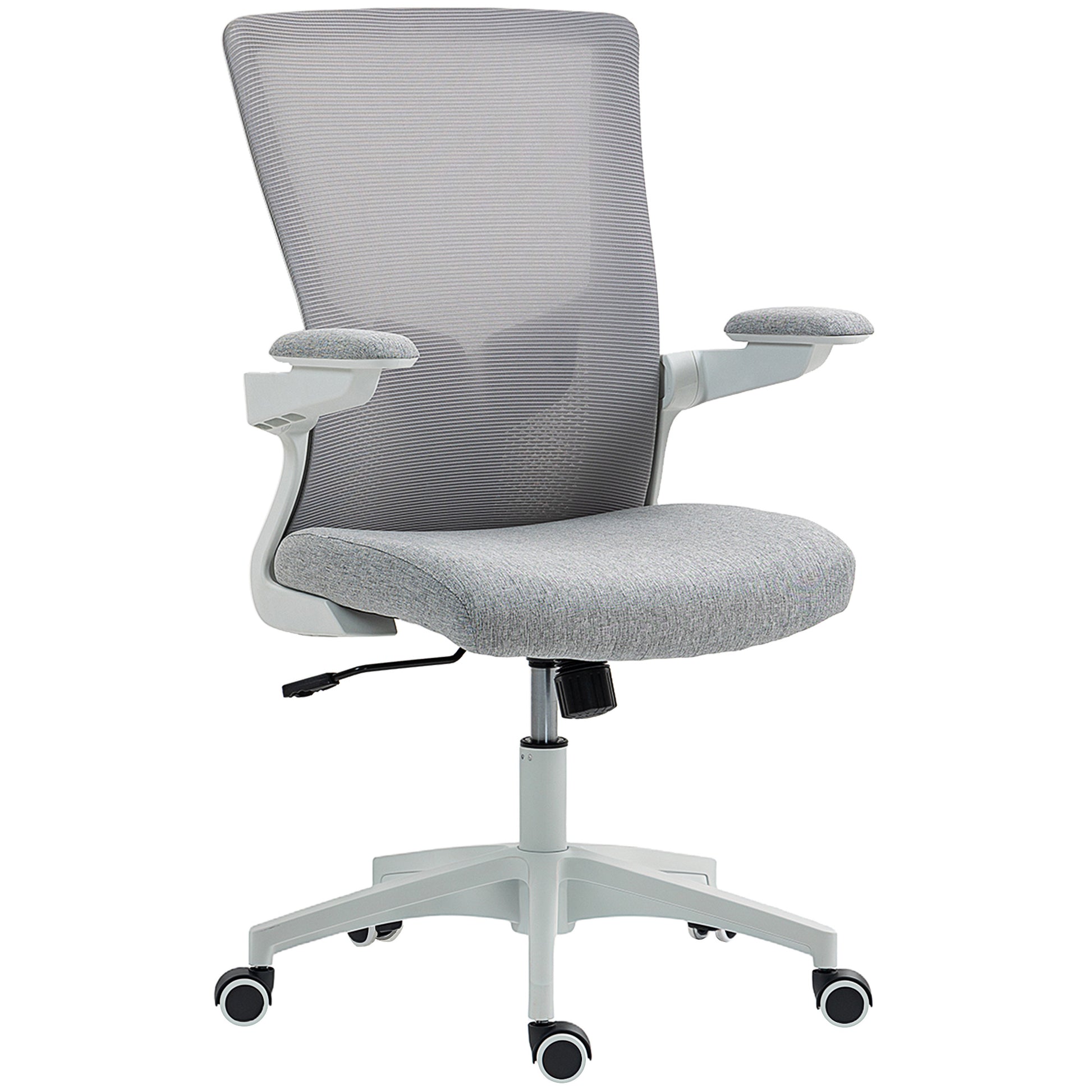 Ergonomic Office Chair - Grey Mesh Swivel Desk Chair-Office Products > Office Furniture > Office Chairs > Task Chairs-DECOROLALA