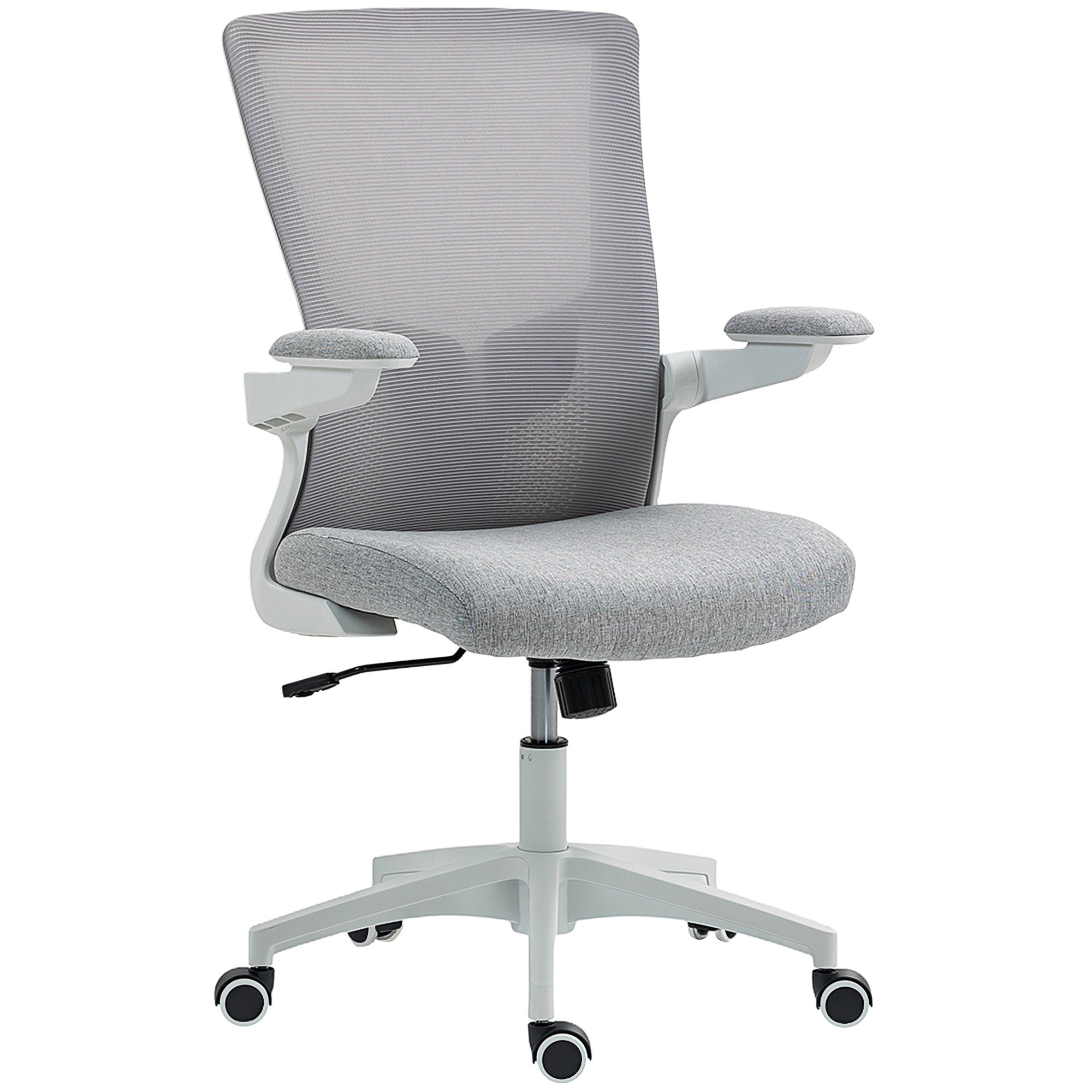 Ergonomic Office Chair - Grey Mesh Swivel Desk Chair-Office Products > Office Furniture > Office Chairs > Task Chairs-DECOROLALA