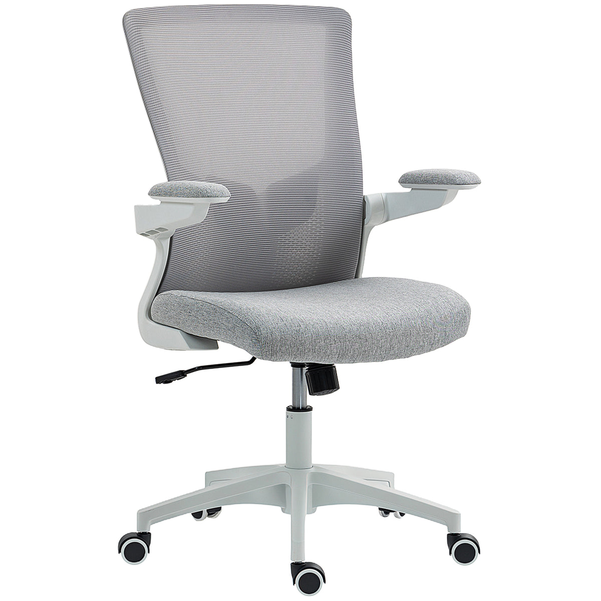 Ergonomic Office Chair - Grey Mesh Swivel Desk Chair-Task Chairs-DECOROLALA