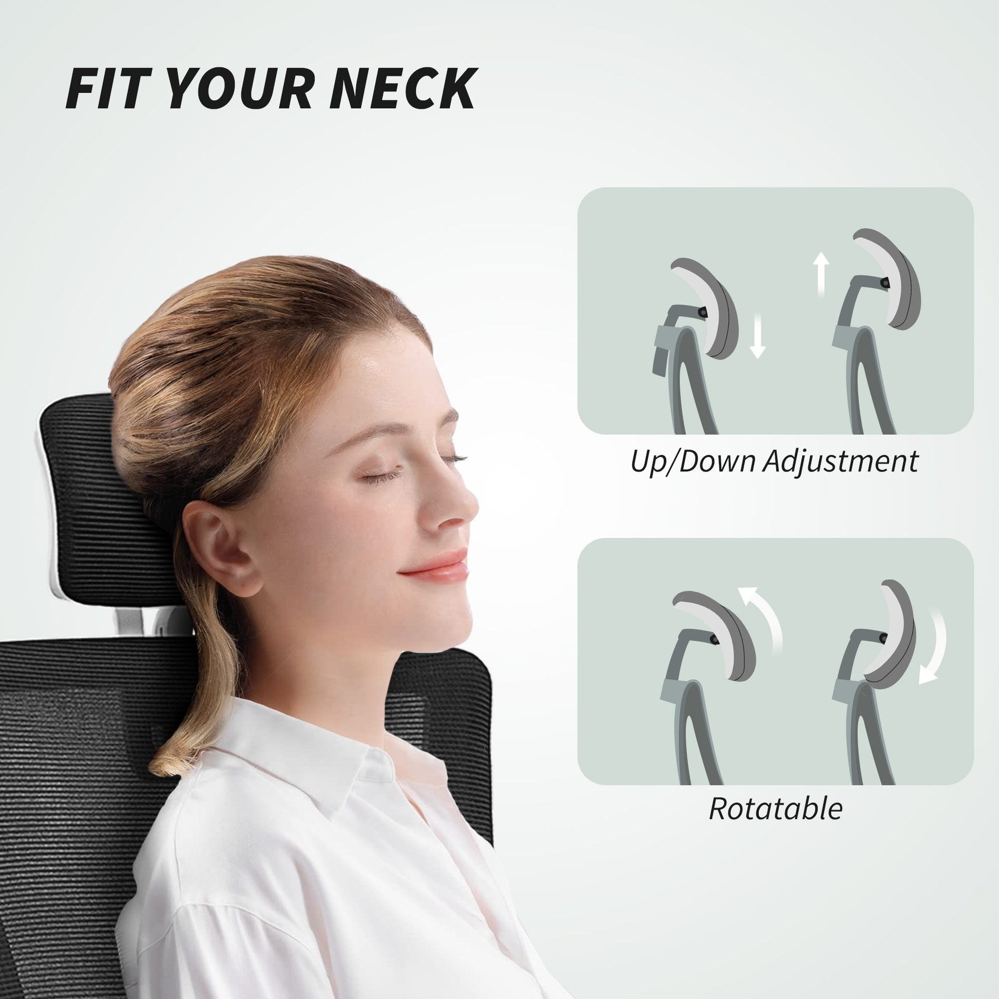 Ergonomic Office Chair - Mesh Desk Chair with Flip-up Arms-Office Products > Office Furniture > Office Chairs > Task Chairs-DECOROLALA