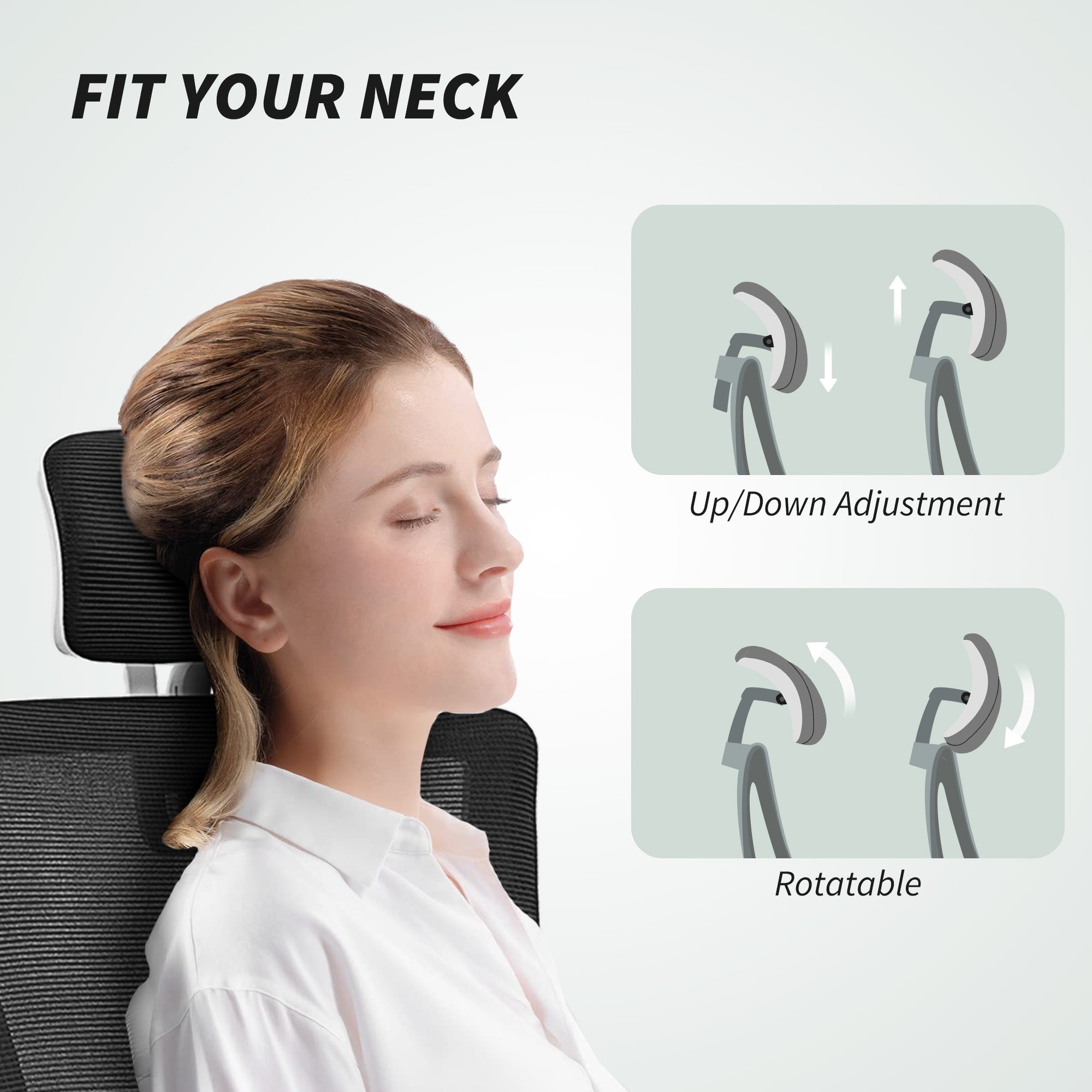 Ergonomic Office Chair - Mesh Desk Chair with Flip-up Arms-Office Products > Office Furniture > Office Chairs > Task Chairs-DECOROLALA