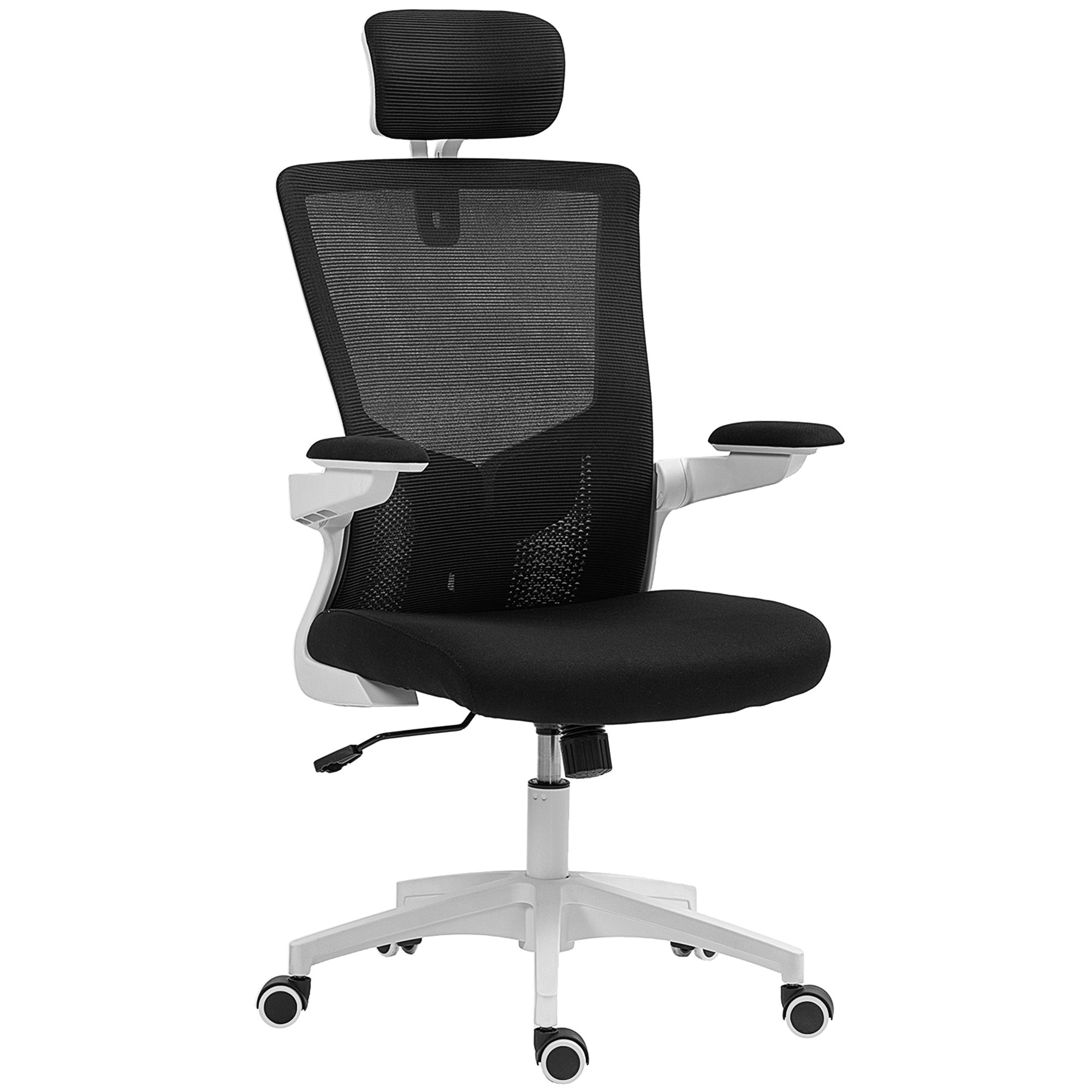 Ergonomic Office Chair - Mesh Desk Chair with Flip-up Arms-Office Products > Office Furniture > Office Chairs > Task Chairs-DECOROLALA