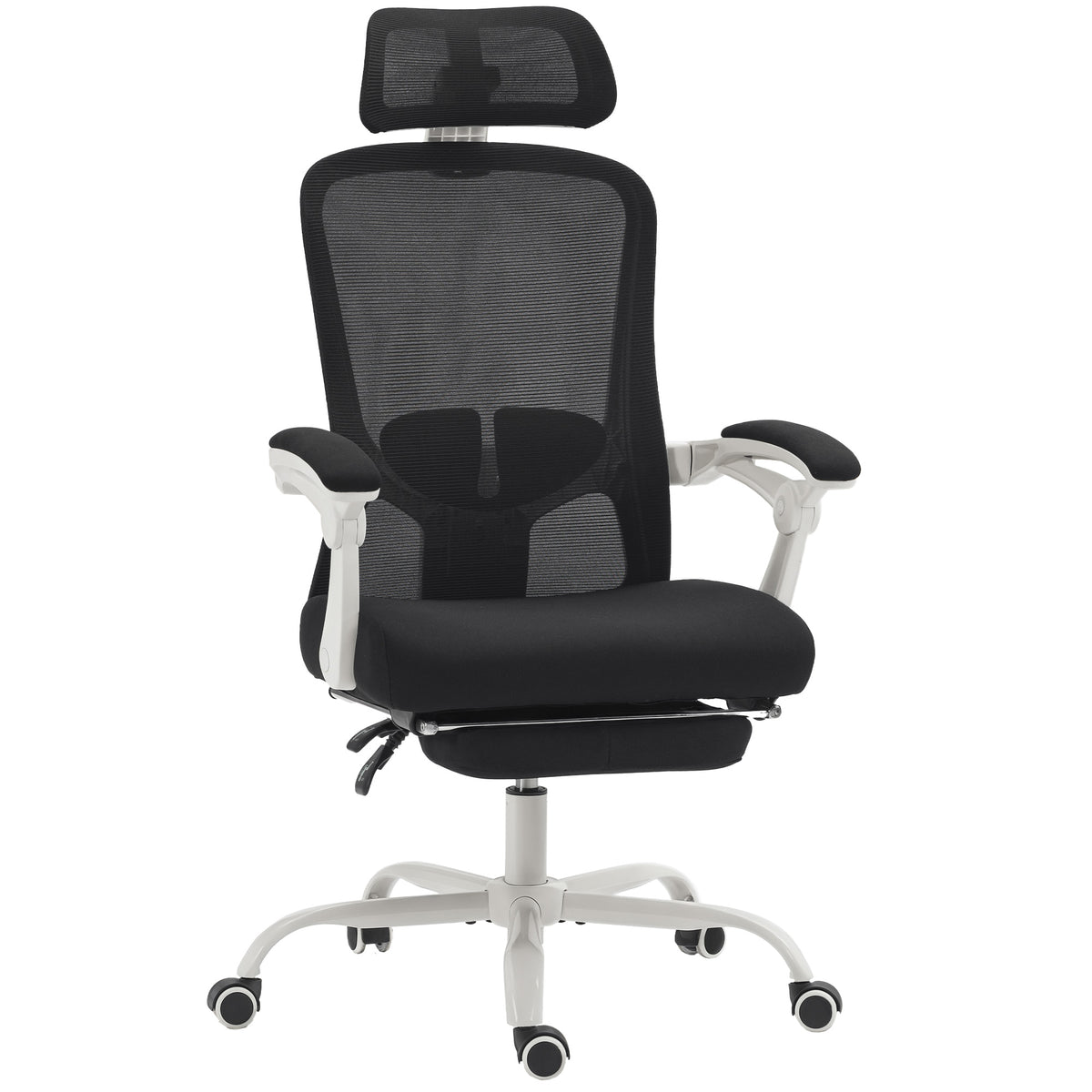 Ergonomic Office Chair - Mesh Reclining Desk Chair with Footrest-Office Chairs-DECOROLALA