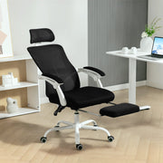 Ergonomic Office Chair - Mesh Reclining Desk Chair with Footrest-Office Chairs-DECOROLALA