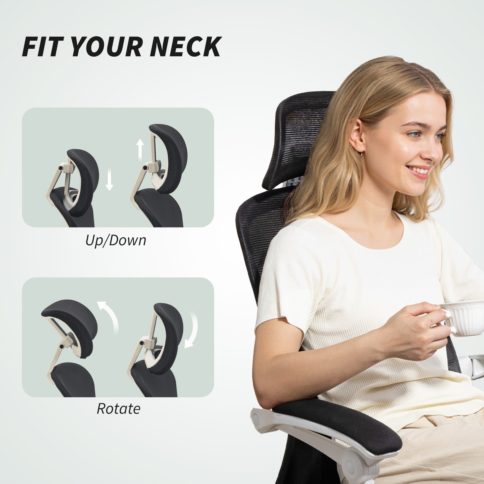 Ergonomic Office Chair - Mesh Reclining Desk Chair with Footrest-Office Products > Office Furniture > Office Chairs-DECOROLALA