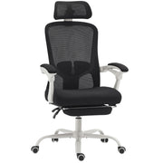 Ergonomic Office Chair - Mesh Reclining Desk Chair with Footrest-Office Products > Office Furniture > Office Chairs-DECOROLALA