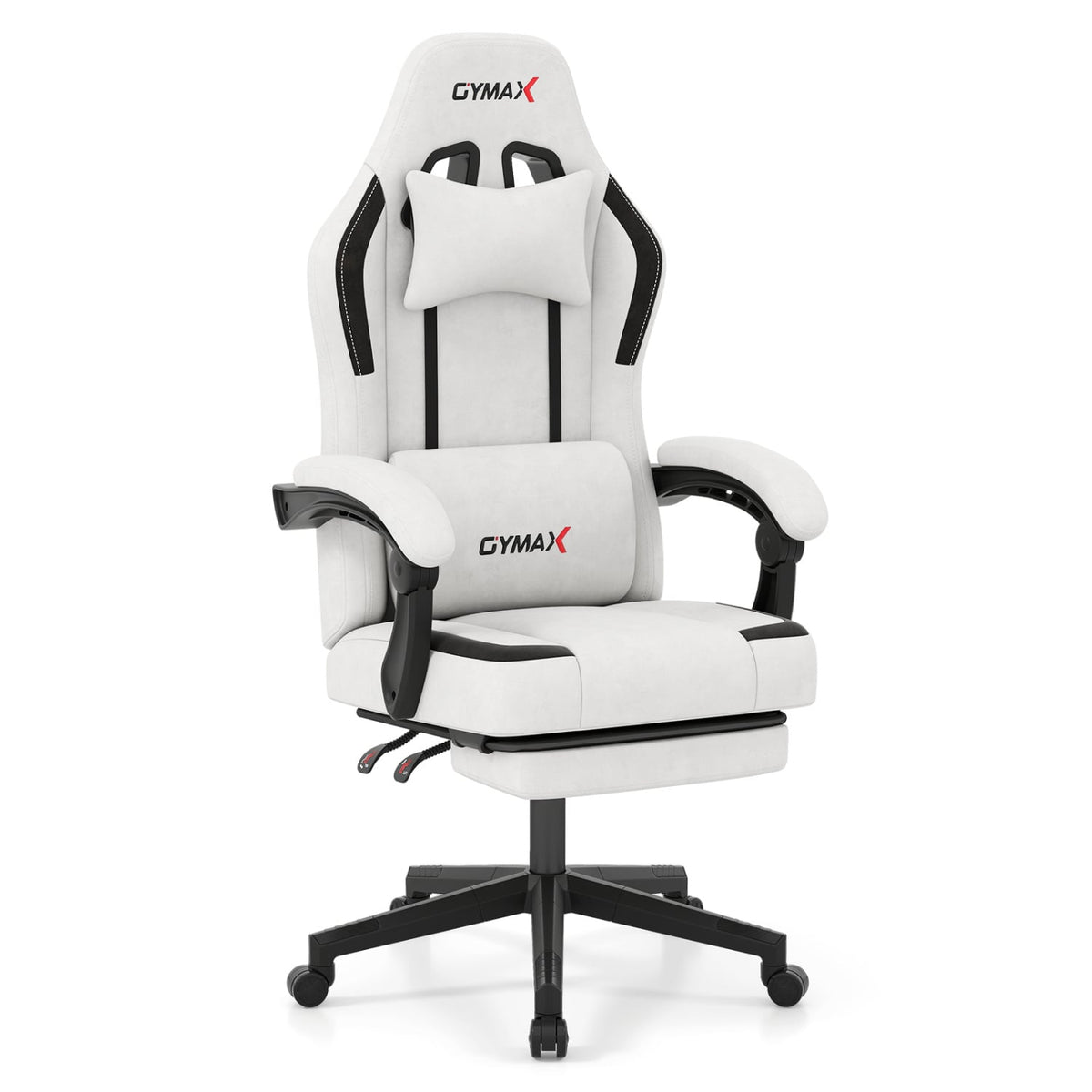 Ergonomic Video Game Chair with Headrest for Home Office-Gray-Gaming Chairs-DECOROLALA