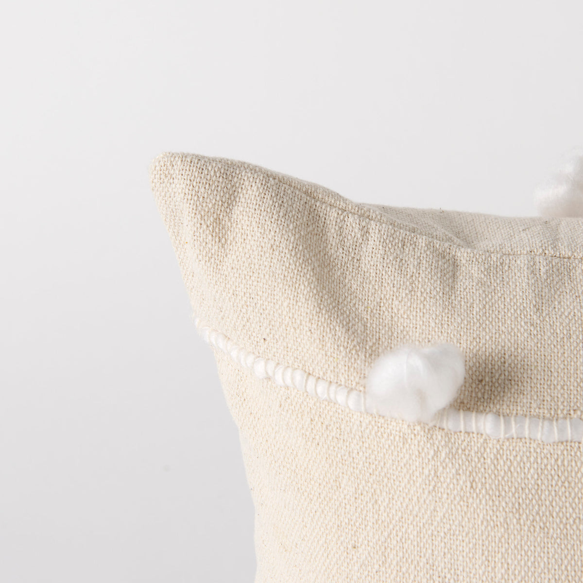 Erica 13x21 Cream With White Detail Pillow Cover-Decorative Pillows-DECOROLALA