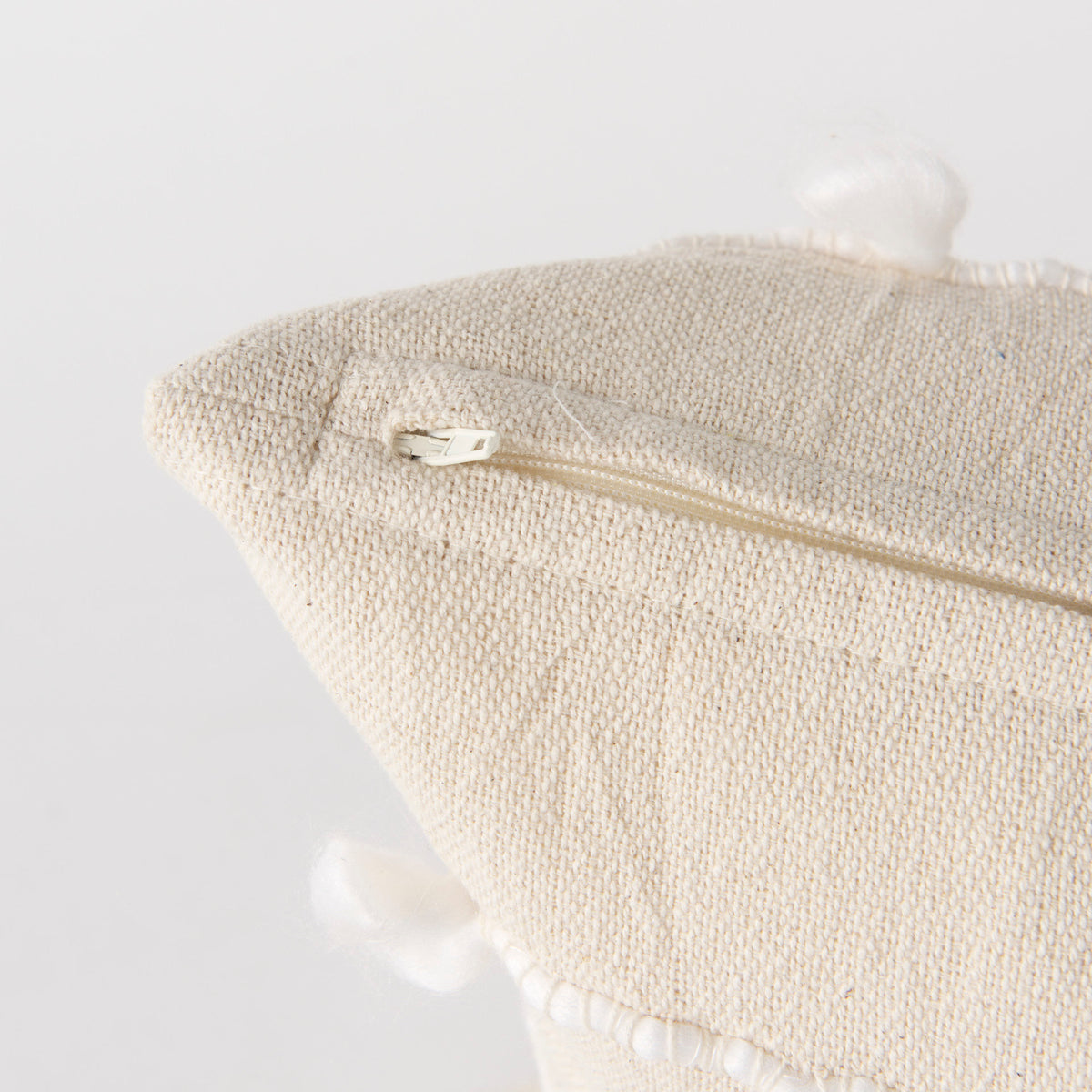 Erica 13x21 Cream With White Detail Pillow Cover-Decorative Pillows-DECOROLALA