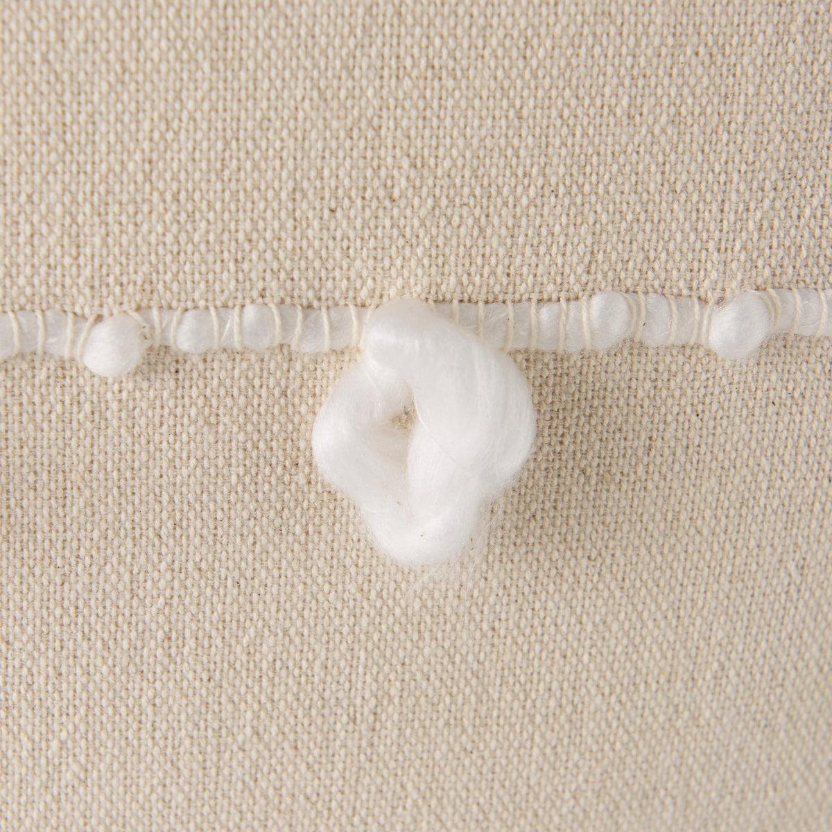 Erica 20x20 Cream With White Detail Pillow Cover w/Non-Allergen Filler-Decorative Pillows-DECOROLALA