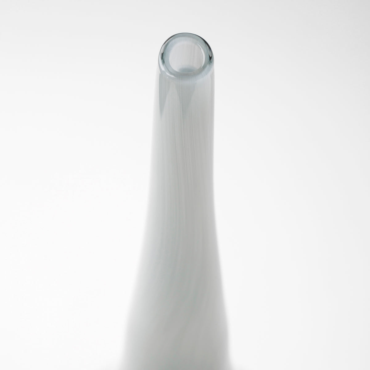 Erie II Tall Two Toned Sky Blue Dark Brown Blown Glass Vase-Vase-DECOROLALA