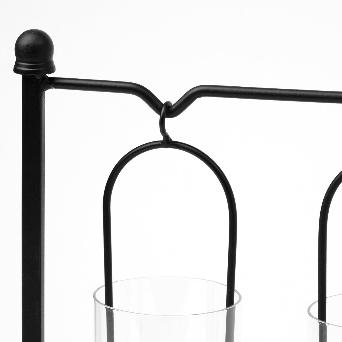 Erlen Black Metal Hanging Votive Five Candle Table Candle Holder-Table Candle Holders-DECOROLALA
