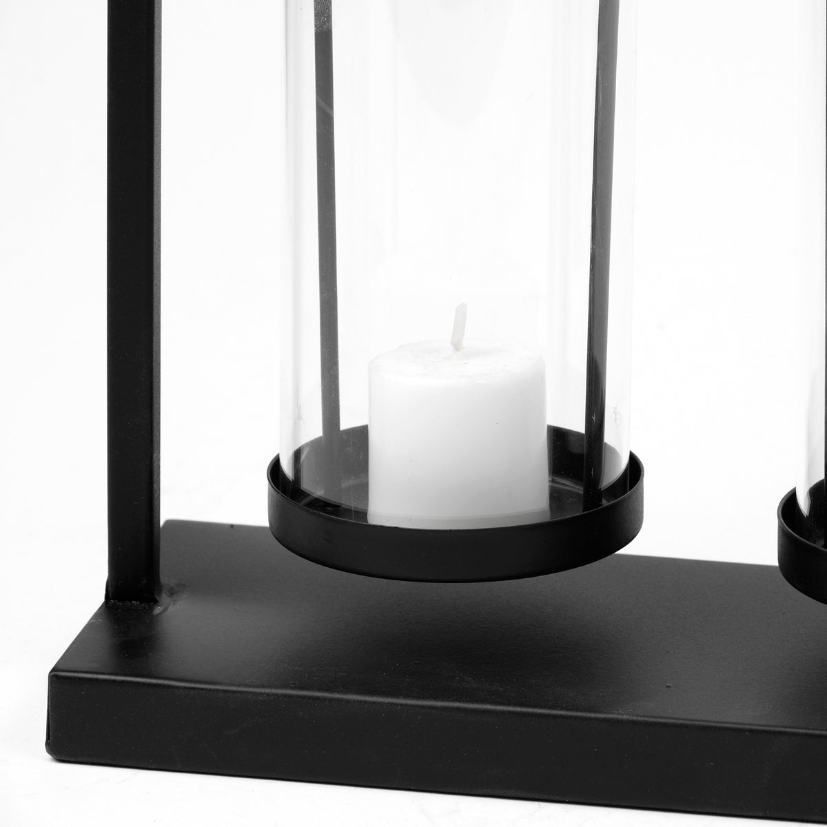 Erlen Black Metal Hanging Votive Five Candle Table Candle Holder-Table Candle Holders-DECOROLALA