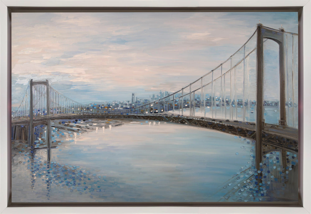 Ermilkina Walt Whitman Bridge 36x48 Oil Canvas-Canvas Print-DECOROLALA