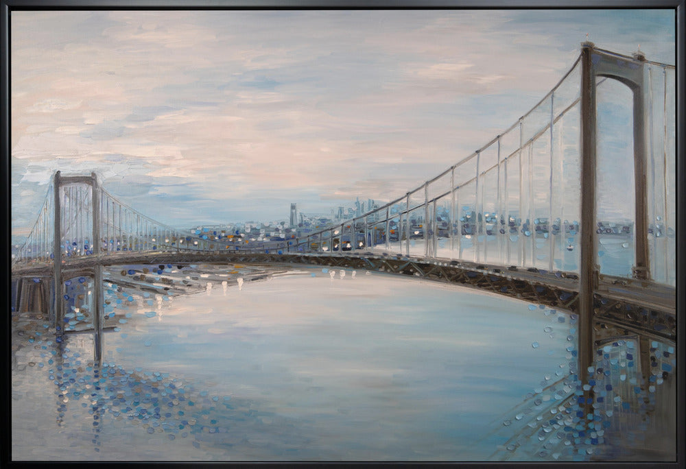 Ermilkina Walt Whitman Bridge 36x48 Oil Canvas-Canvas Print-DECOROLALA